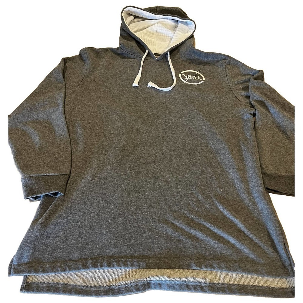 Young and Reckless Hoodie 2XL Grey Graphic Logo Long Sleeve Pullover Mens EUC